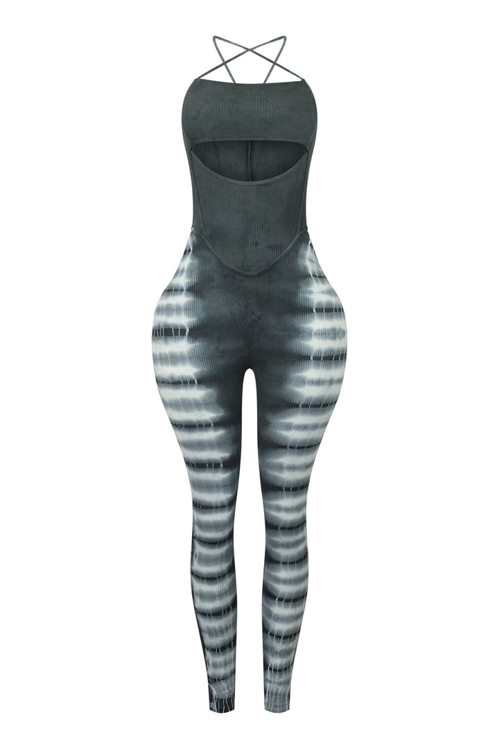 Please Me Tie Dye Tank Jumpsuit