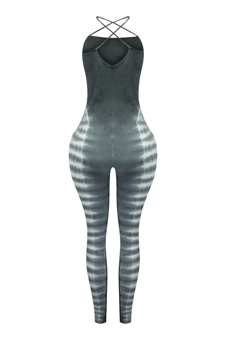 Please Me Tie Dye Tank Jumpsuit