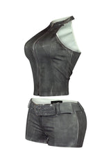 Way 2 Hot Zip Up Top &amp; Shorts SET