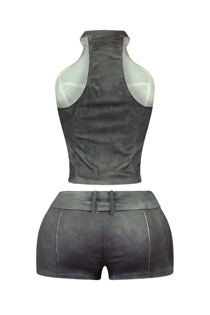 Way 2 Hot Zip Up Top &amp; Shorts SET