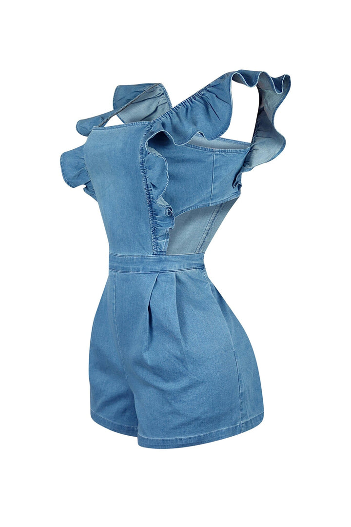 Til The End Ruffle Straps Romper