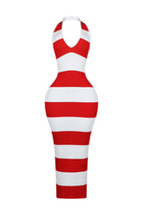 New Era Ribbed Knit Color Block Maxi Dress