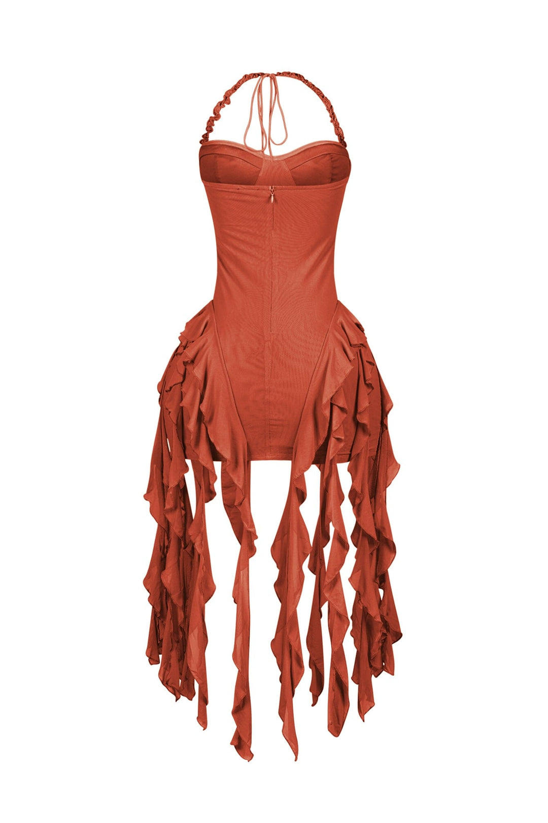 roux ruffle mesh dress Roupas praianas