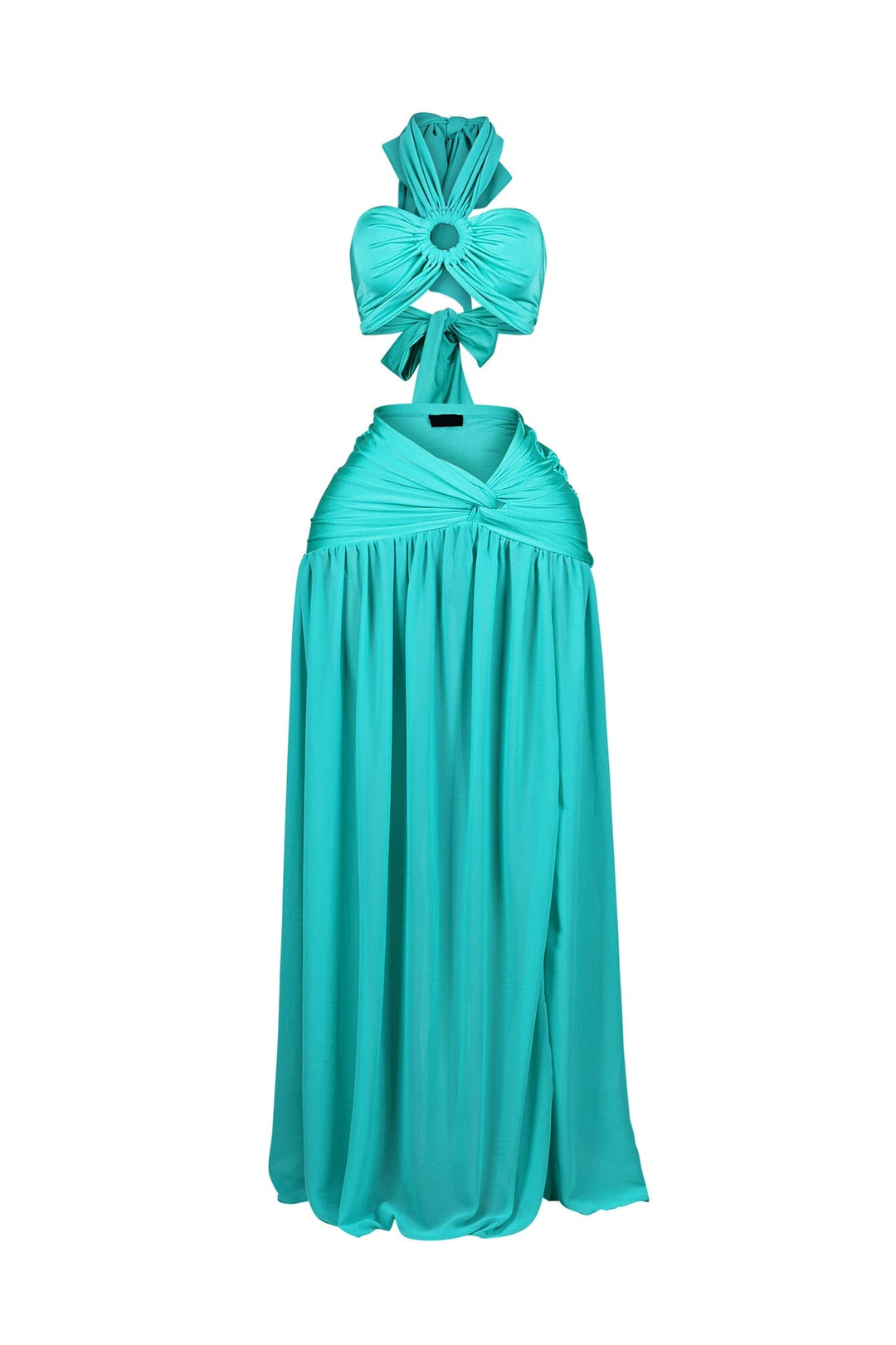 Lunara Slinky Halter Top &amp; Skirt SET
