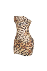 Beadline Mesh Print Tube Dress