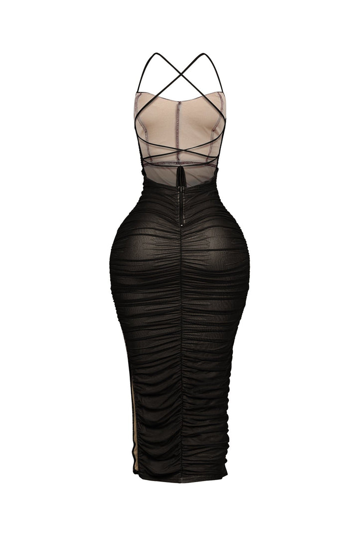 Body Talk Ruched Midi Dress