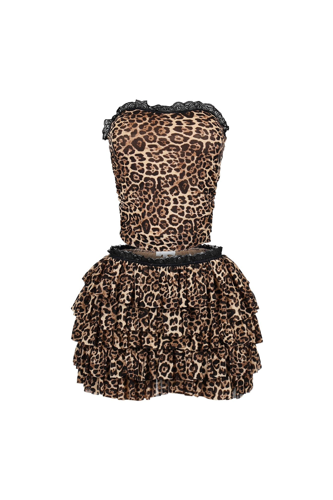 Instinct Leopard Mesh Top &amp; Shorts SET