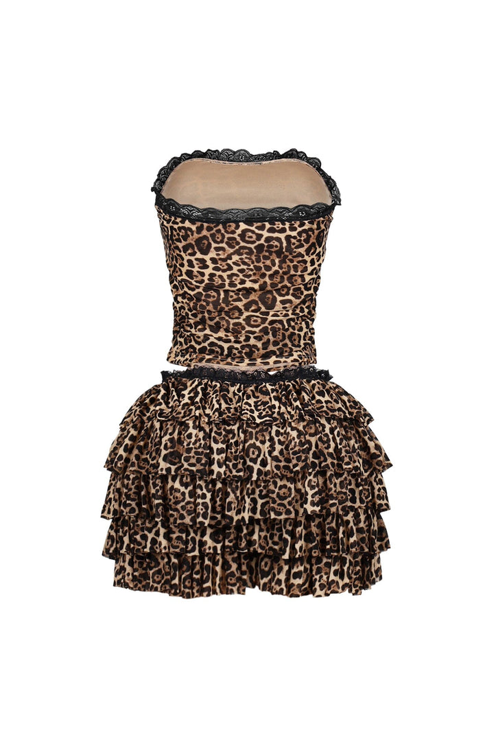Instinct Leopard Mesh Top &amp; Shorts SET
