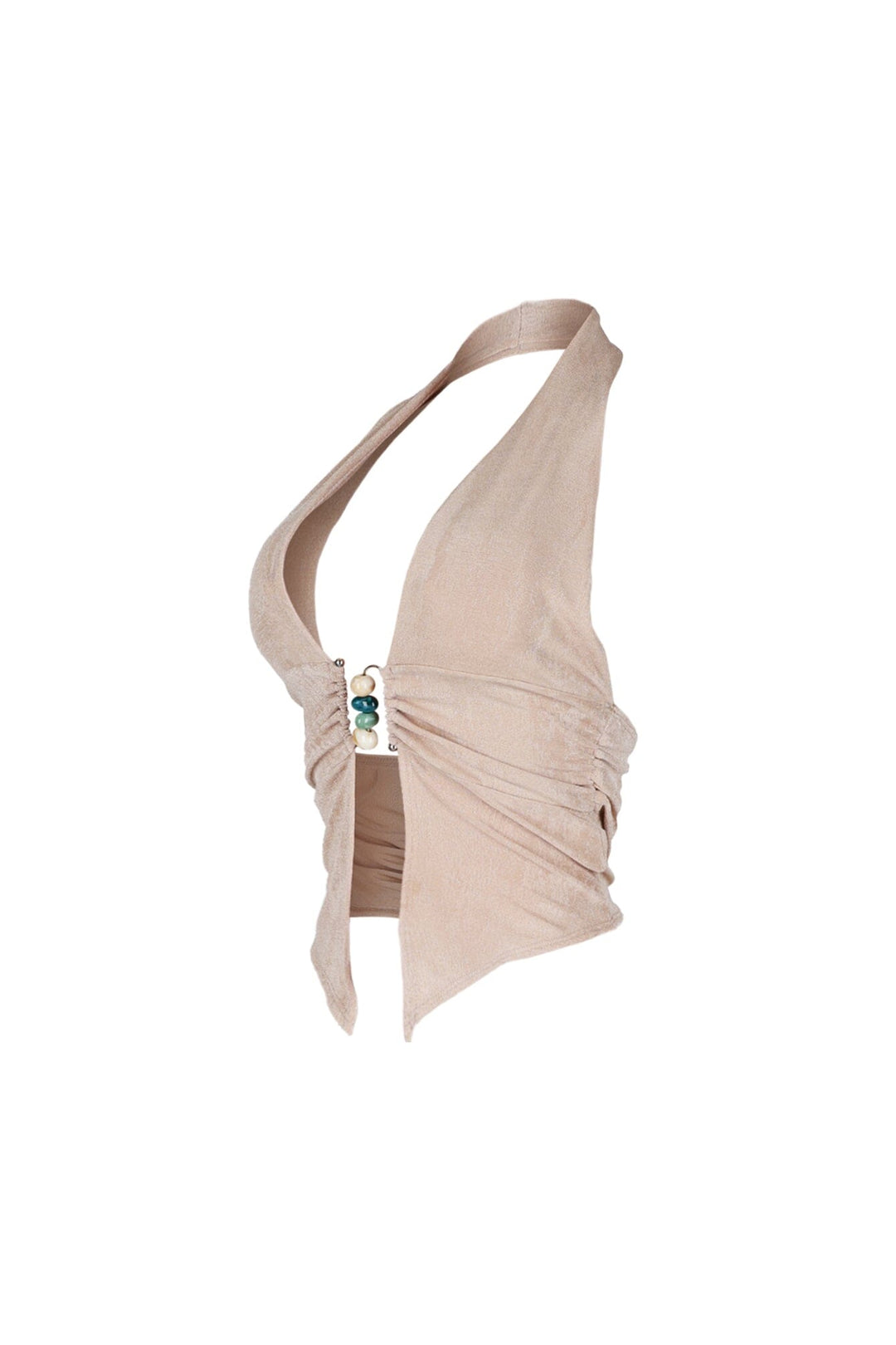 Goa Slinky Beaded Halter Top