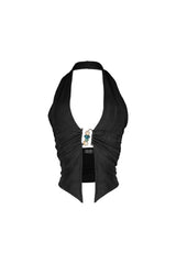Goa Slinky Beaded Halter Top
