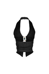 Goa Slinky Beaded Halter Top