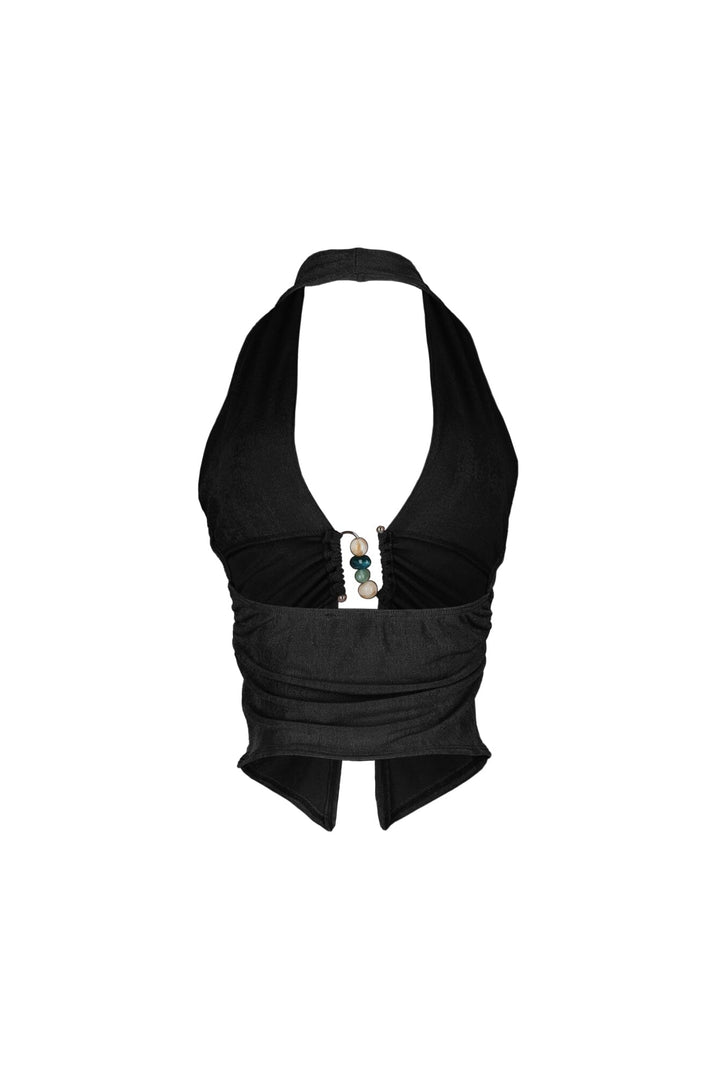 Goa Slinky Beaded Halter Top