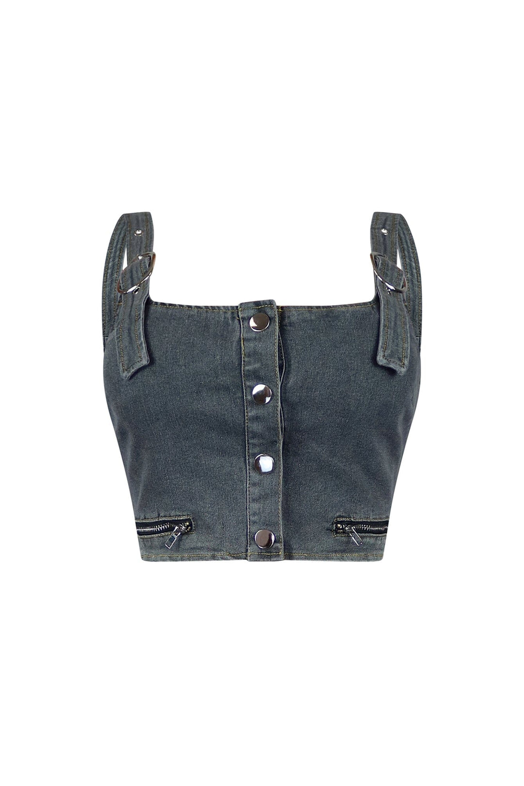 Deana Belted Straps Crop Top