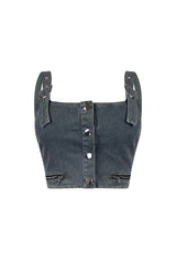 Deana Belted Straps Crop Top