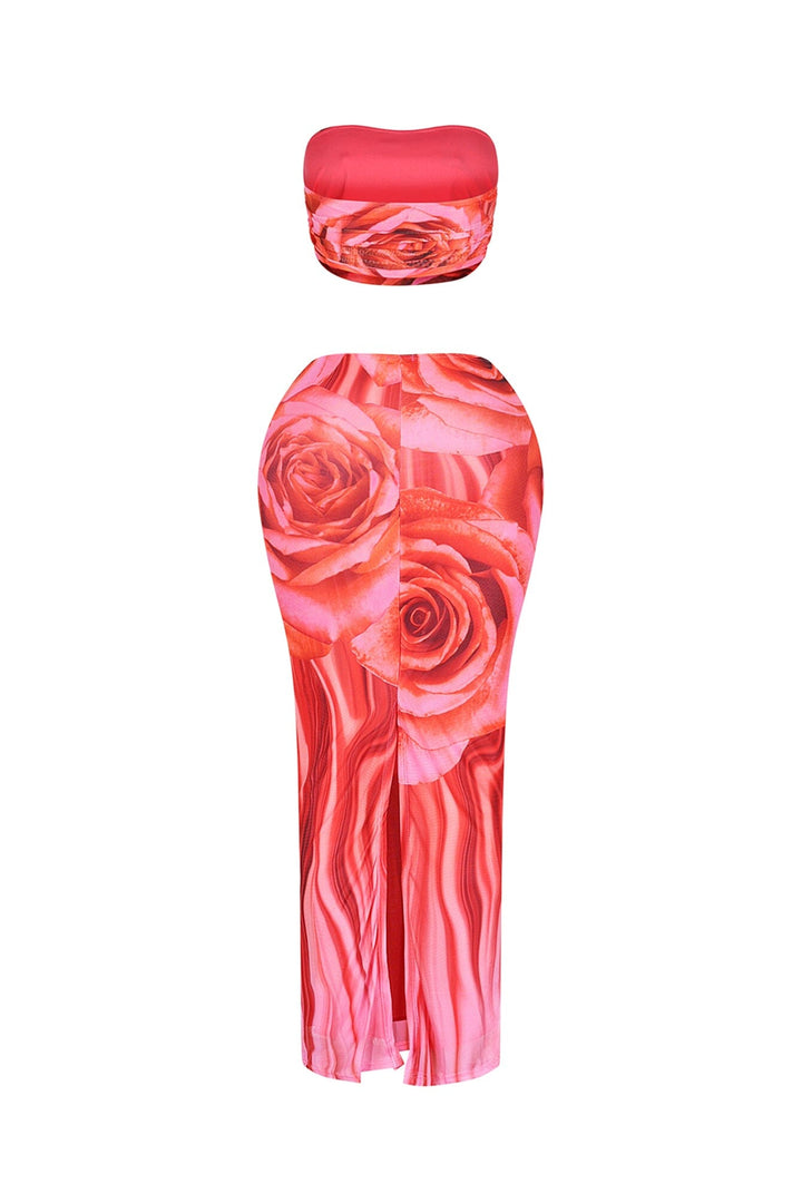 Dawnridge Mesh Tube Top &amp; Skirt SET