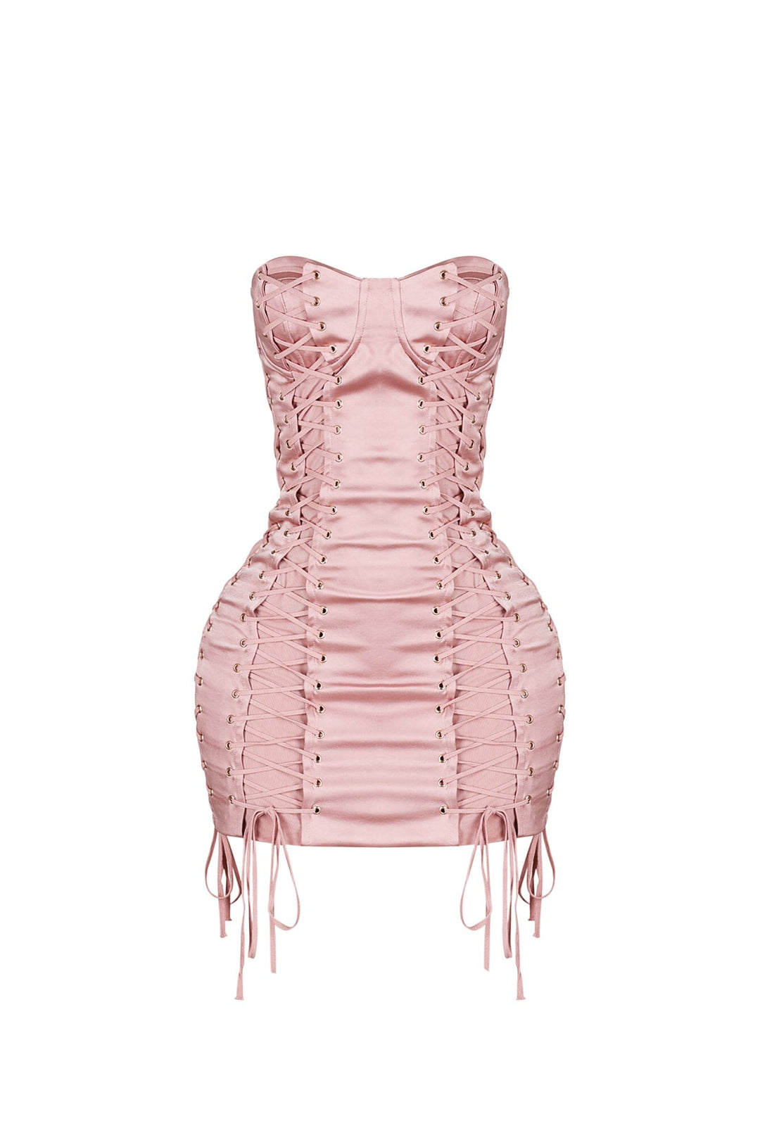 Sephora Satin Lace Up Mini Dress