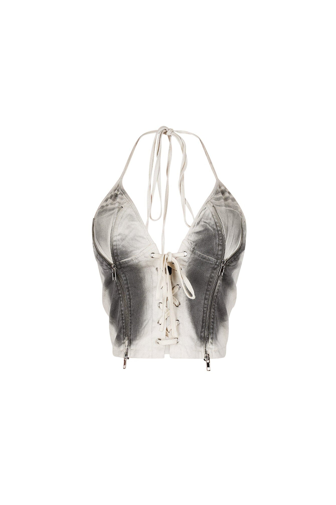 Vibecity Airbrushed Halter Corset Top