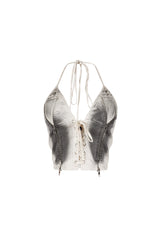 Vibecity Airbrushed Halter Corset Top