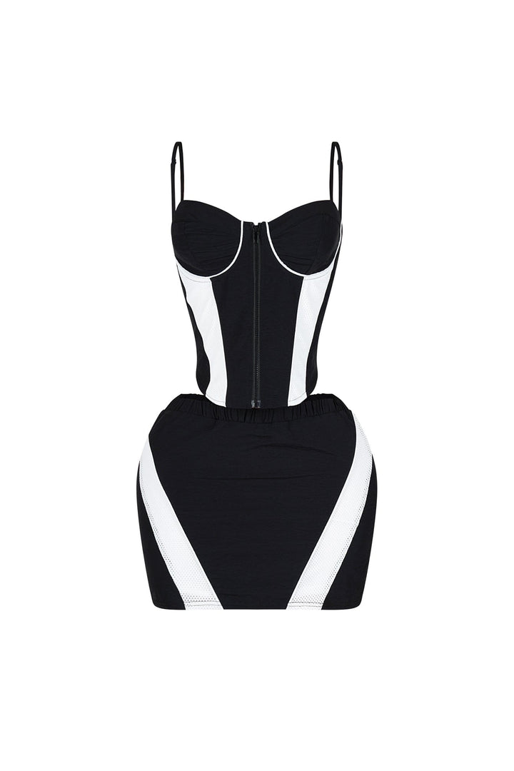 Cookie Bustier Windbreaker &amp; Skirt SET