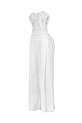 Ivanka Eyelet Corset Top &amp; Pants SET
