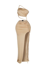 Santorini Twist Cutout Maxi Dress