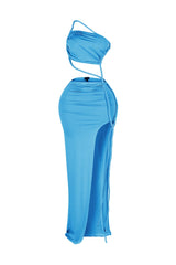Santorini Twist Cutout Maxi Dress
