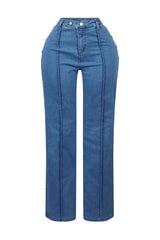 No Celestial Flare Snap Button Jeans
