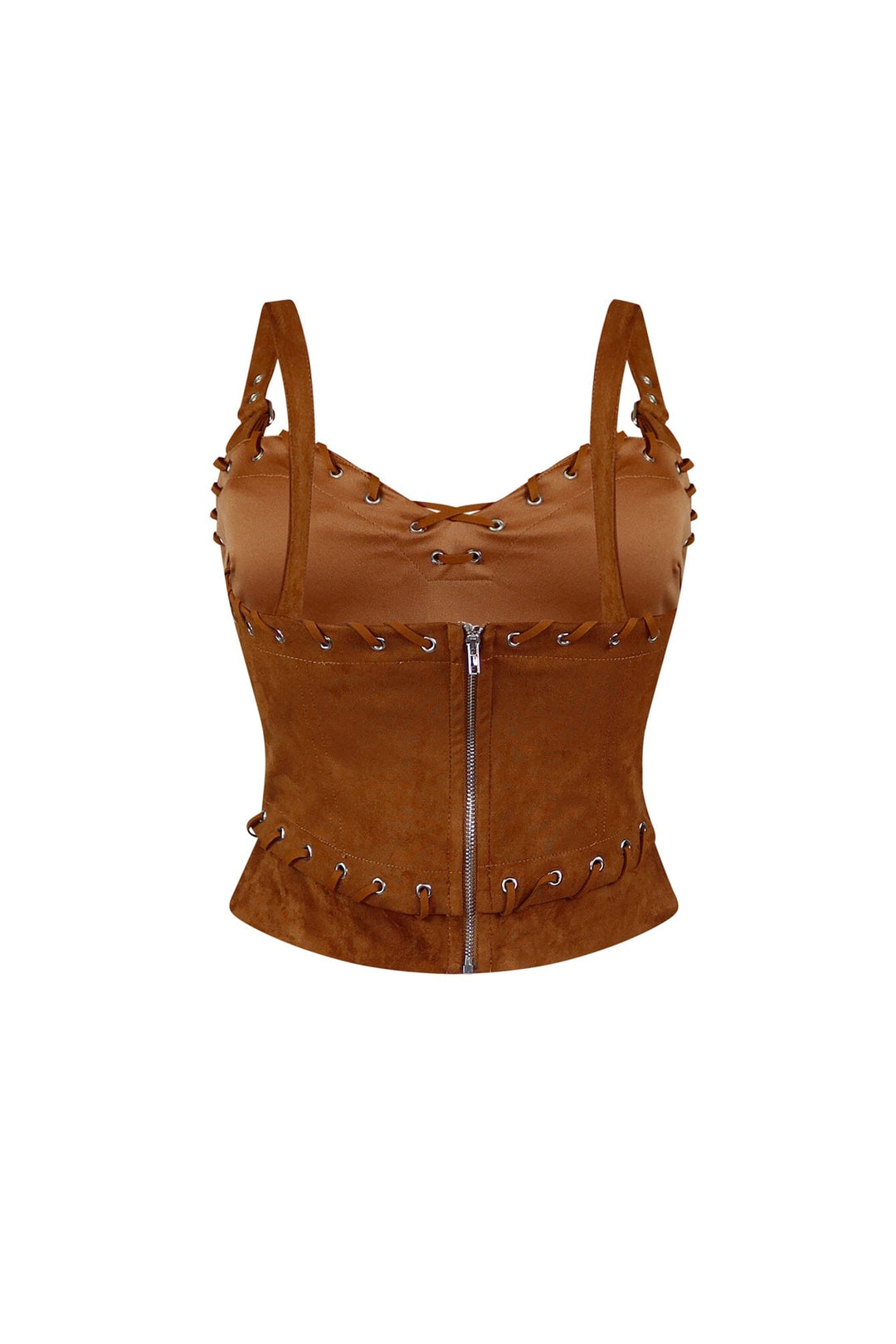 Haylow Grommet Suede Tank Top
