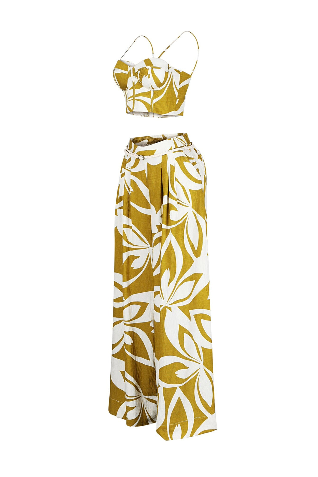 Tumon Printed Crop Top &amp; Pants SET