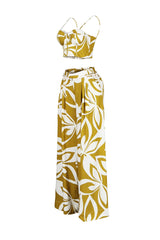Tumon Printed Crop Top &amp; Pants SET