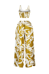 Tumon Printed Crop Top &amp; Pants SET
