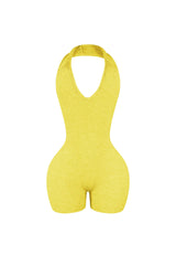 Heading Up Halter Ribbed Knit Romper
