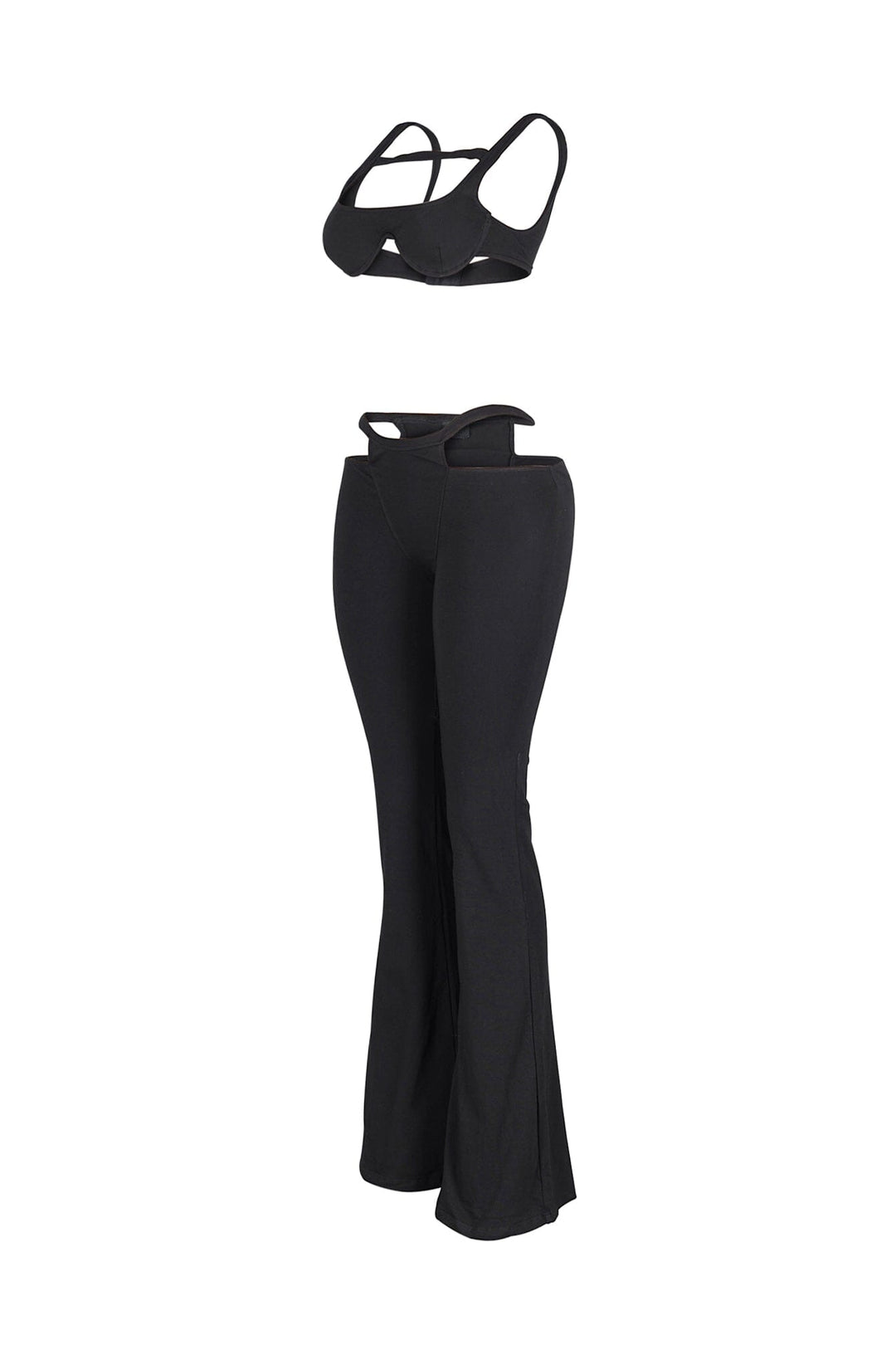 Armored Strappy Crop Top &amp; Pants SET