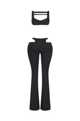 Armored Strappy Crop Top &amp; Pants SET