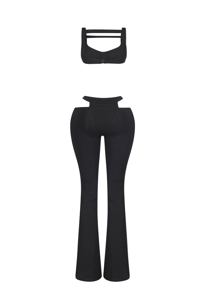 Armored Strappy Crop Top &amp; Pants SET
