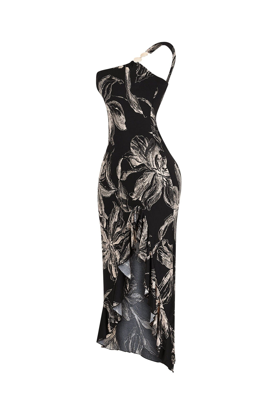 Flarecut One Shoulder Midi Dress