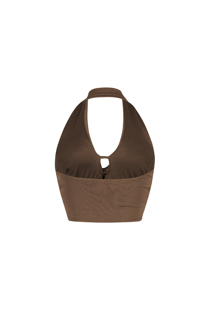 Lightweight Cowl Neck Crop Top