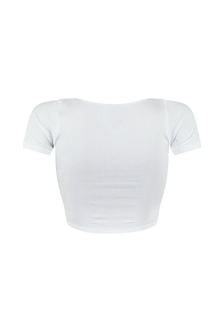 Darcie Hook &amp; Eye Short Sleeve Top