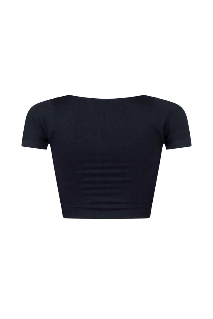 Darcie Hook &amp; Eye Short Sleeve Top
