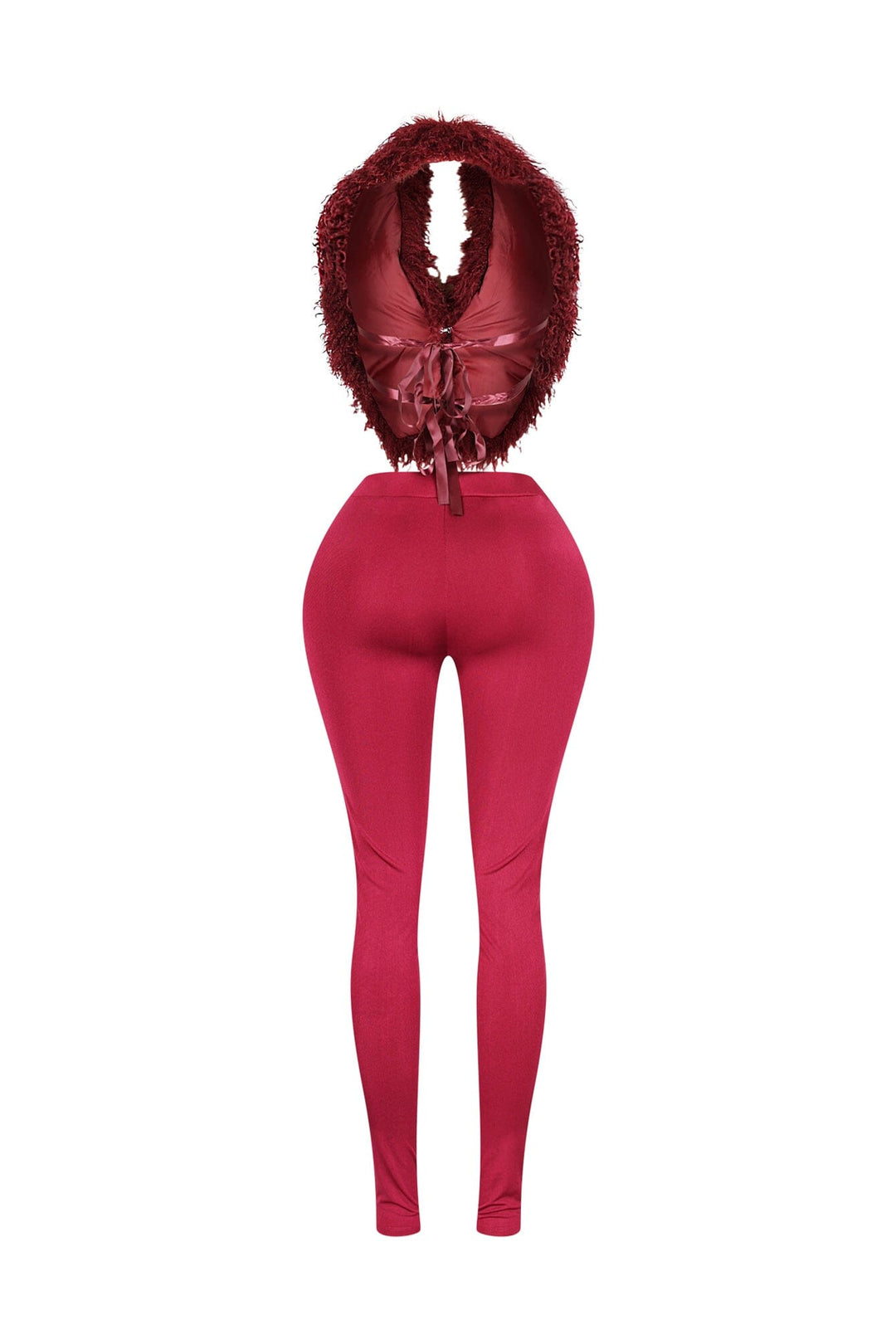 Furista Fur Halter Vest &amp; Leggings SET