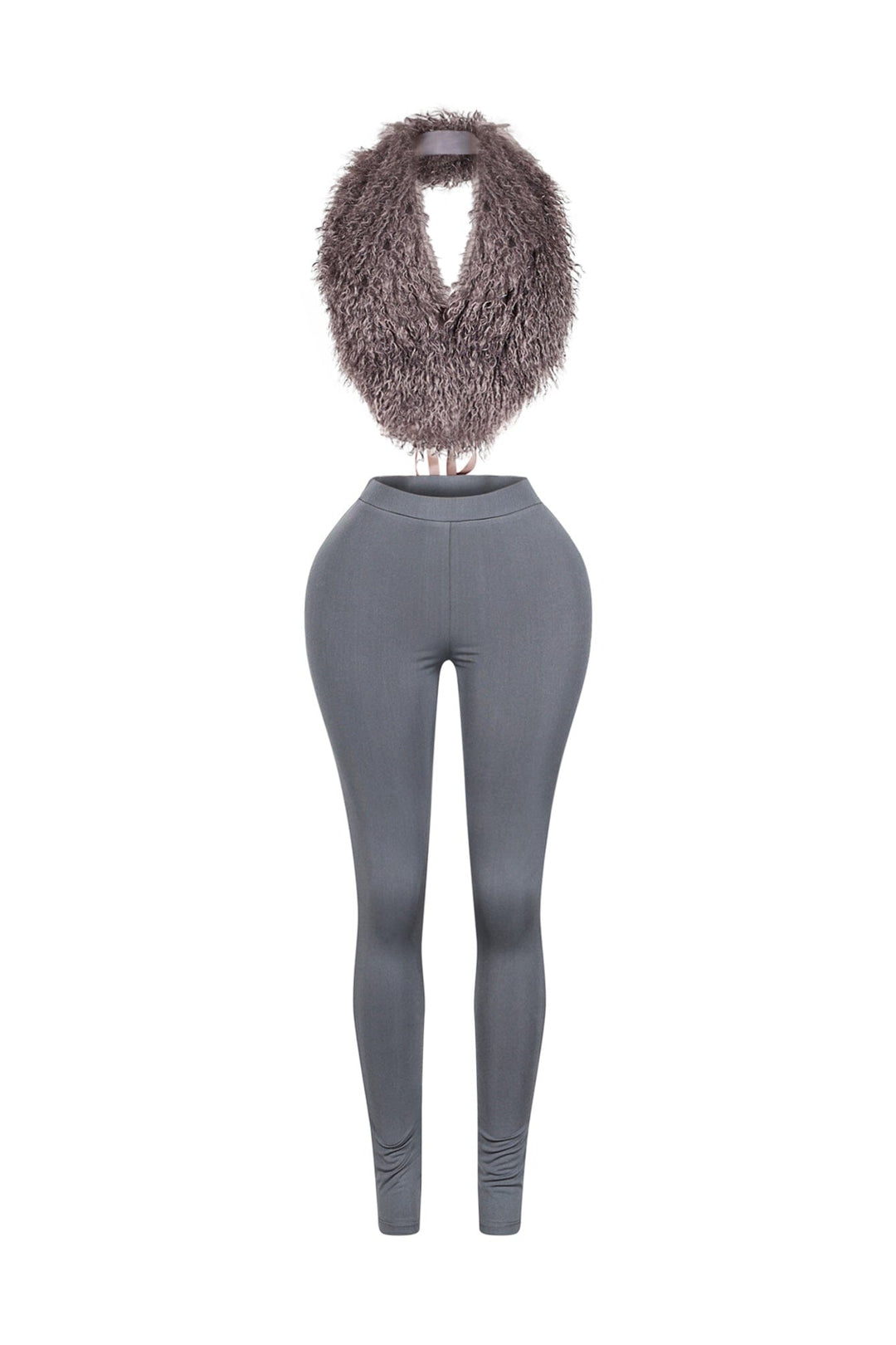 Furista Fur Halter Vest &amp; Leggings SET
