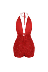 Lightplay Beaded Halter Romper