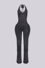 Nariko Halter Mineral Washed Jumpsuit