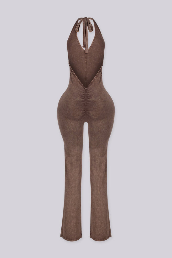 Nariko Halter Mineral Washed Jumpsuit