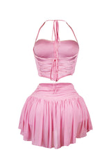 Stuck With U Mesh Ruched Top &amp; Skirt SET