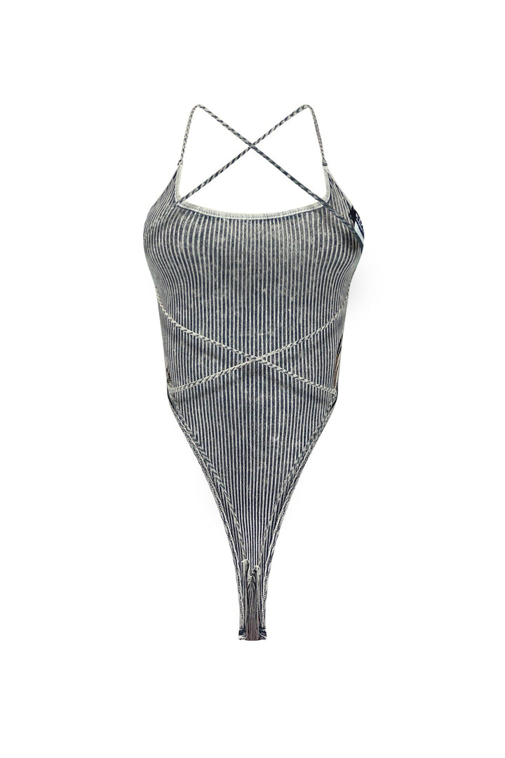 How We Do Mineral Washed Cami Bodysuit