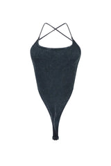 How We Do Mineral Washed Cami Bodysuit