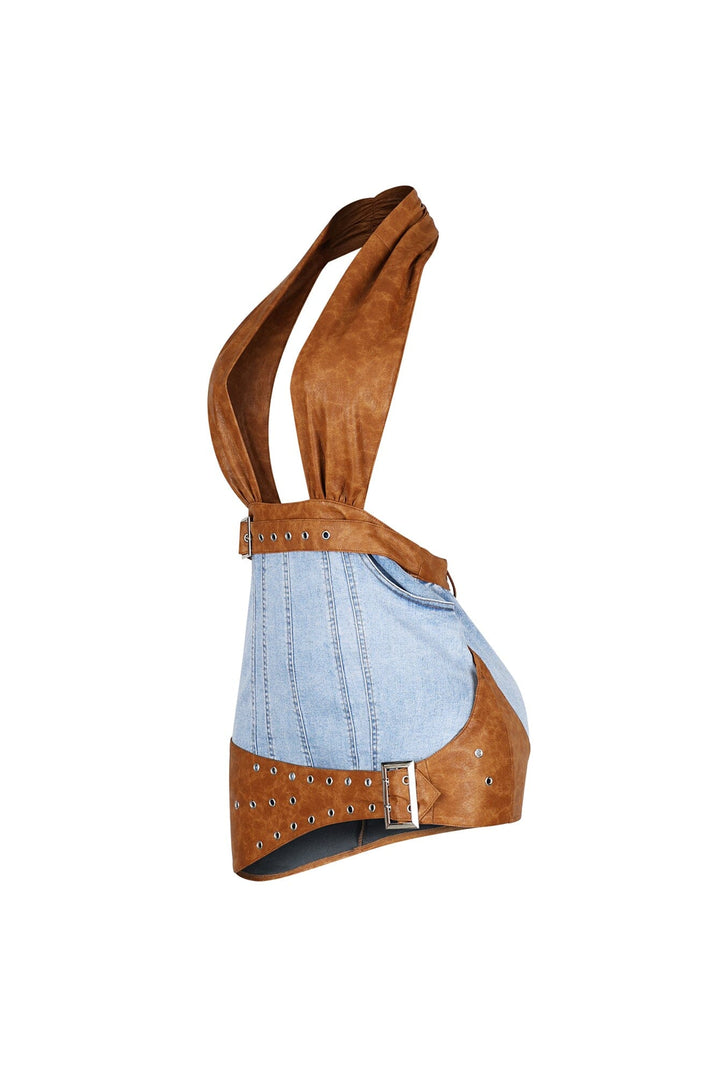 Look Edgecraft Contrast Mini Dress