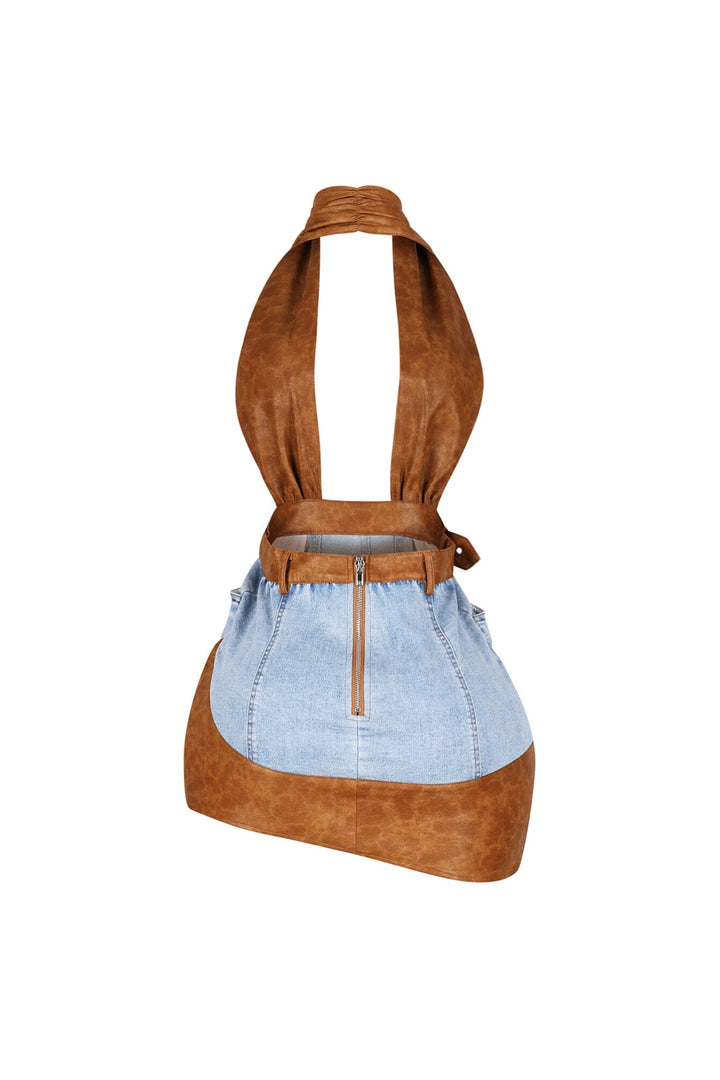 Look Edgecraft Contrast Mini Dress