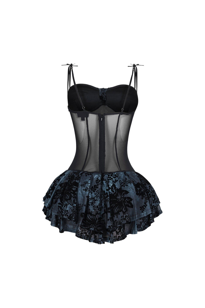 Velvet Touch Bustier Mini Dress